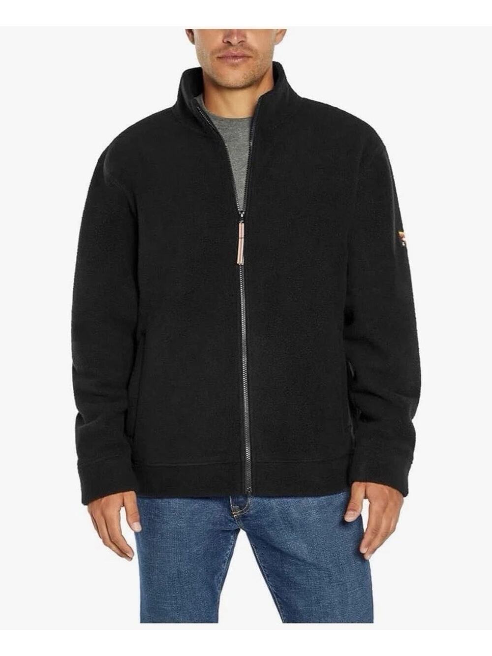 Orvis Fleece Jacket Mens XL Black Heavy Full Zip Outdoor Gorp Gorpcore Warm